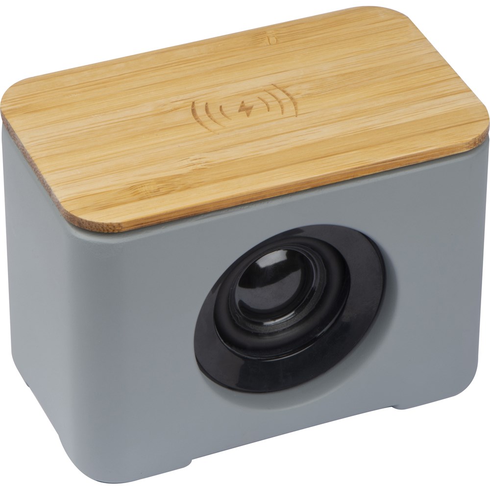 Bluetooth luidspreker met draadloze oplader uit Limestone cement