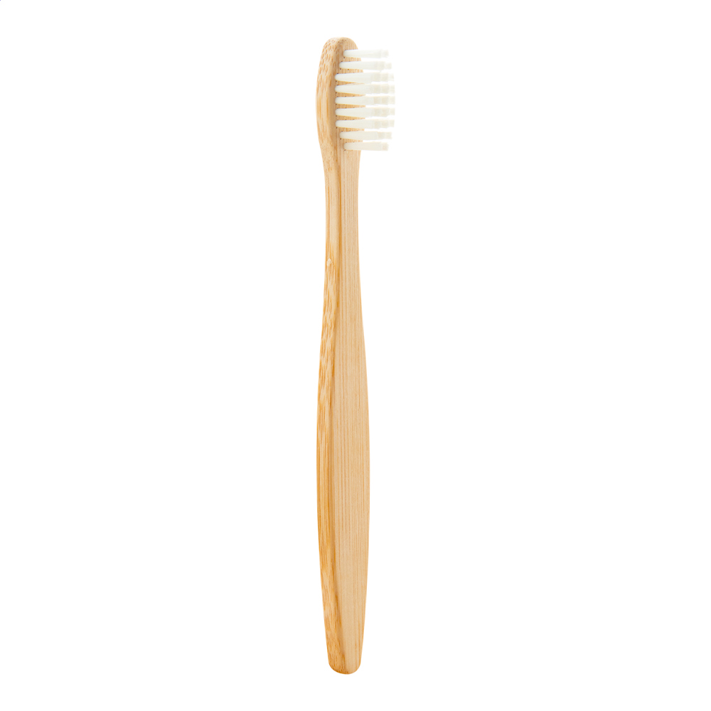 Boohoo Mini - bamboe tandenborstel voor kinderen - wit/natuurlijk