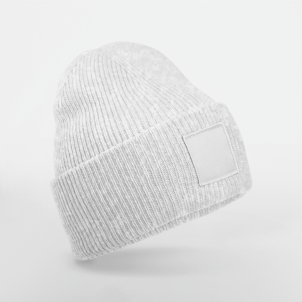 B336R - Muts met brede revers en toon-op-toon patch - Cloud Grey