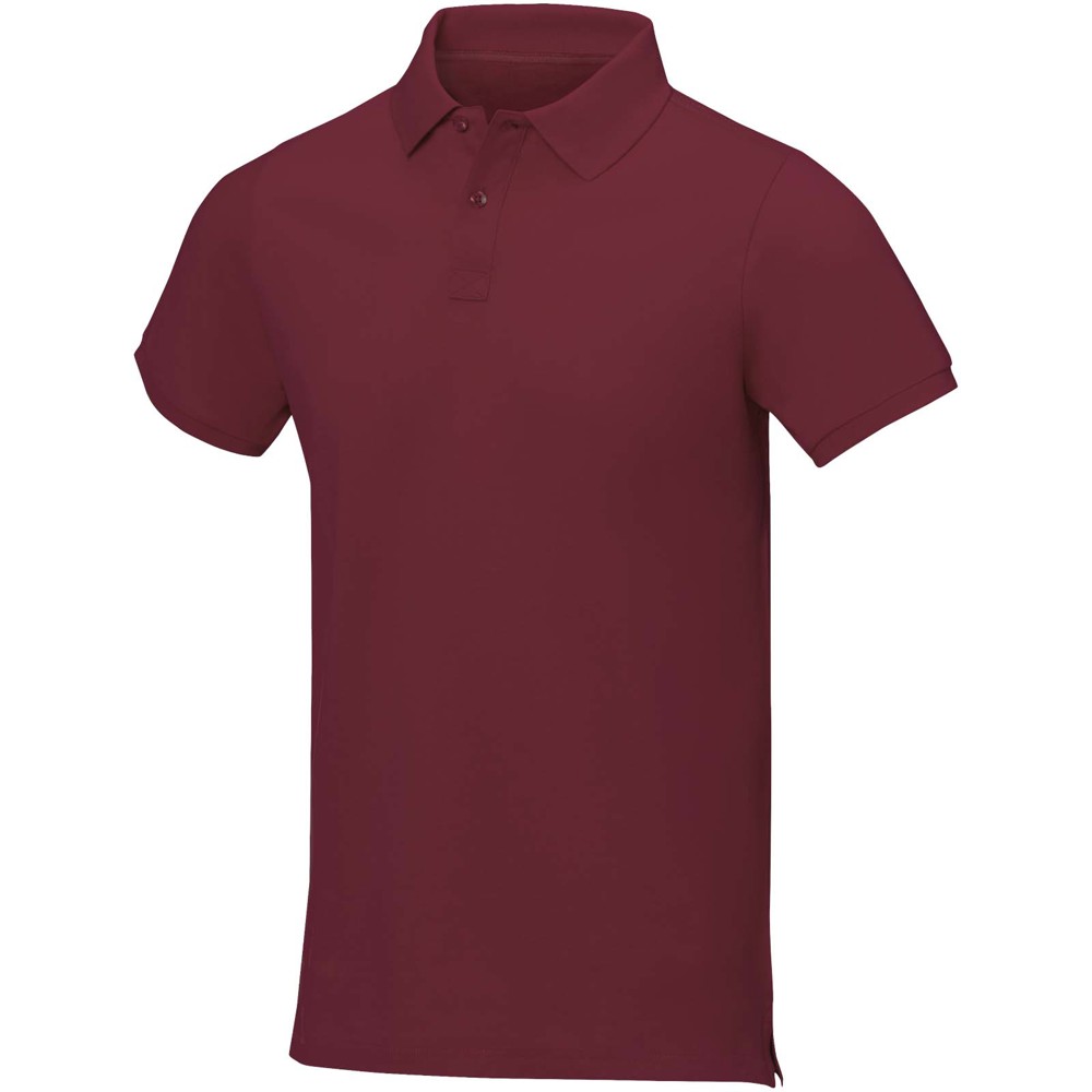 Calgary 200 g/m² herenpolo met korte mouwen - Diep bordeauxrood
