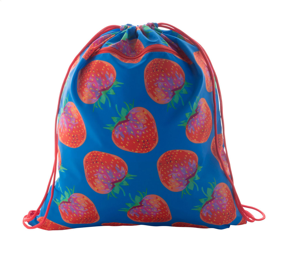 CreaDraw Zip - custom made tas met trekkoord - Rood/Wit
