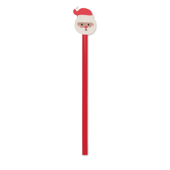 CLAUS - Kerstpotlood met gum - Rood