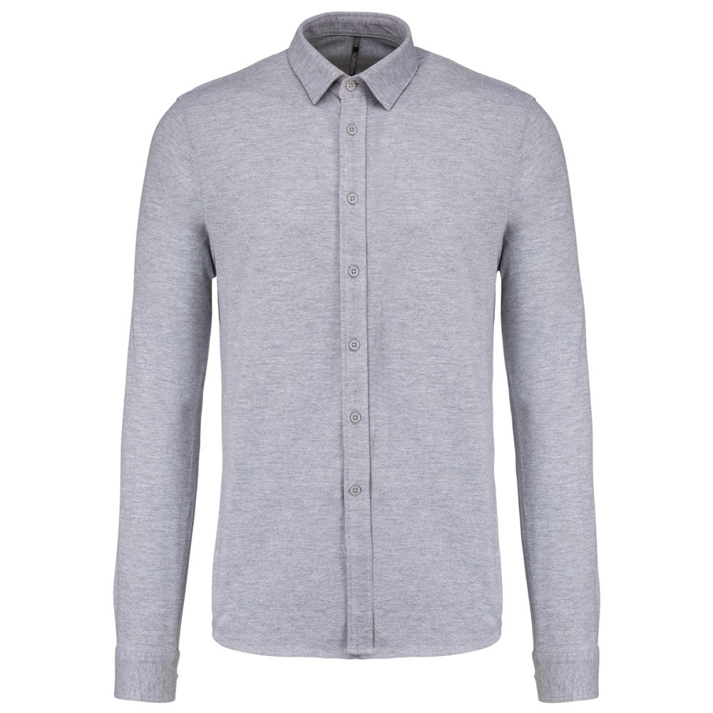 K508 - Piqué overhemd lange mouwen
