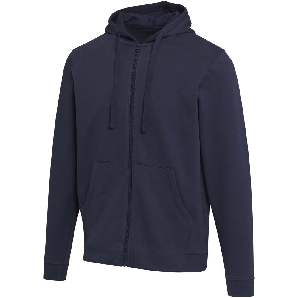 Jasper 280 g/m² unisex full-zip hoodie van OCS gerecycled organisch katoen - Marineblauw