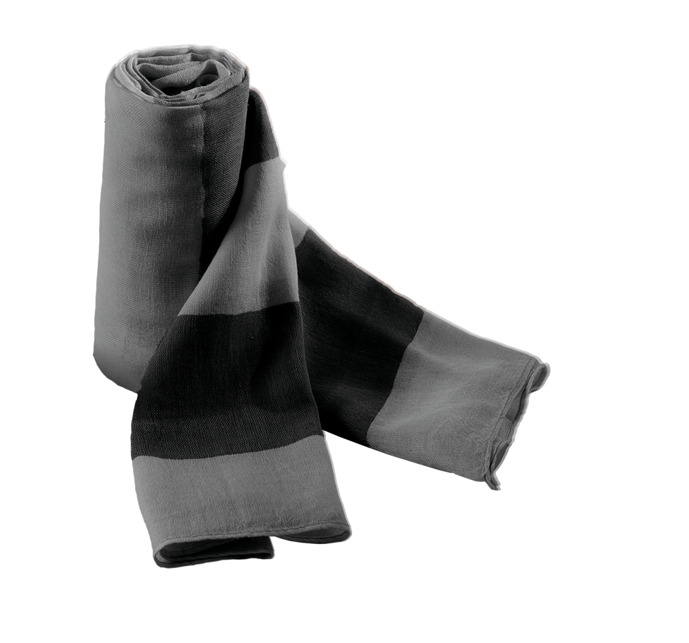 KP067 - Cheche - Sjaal - Black / Dark Grey