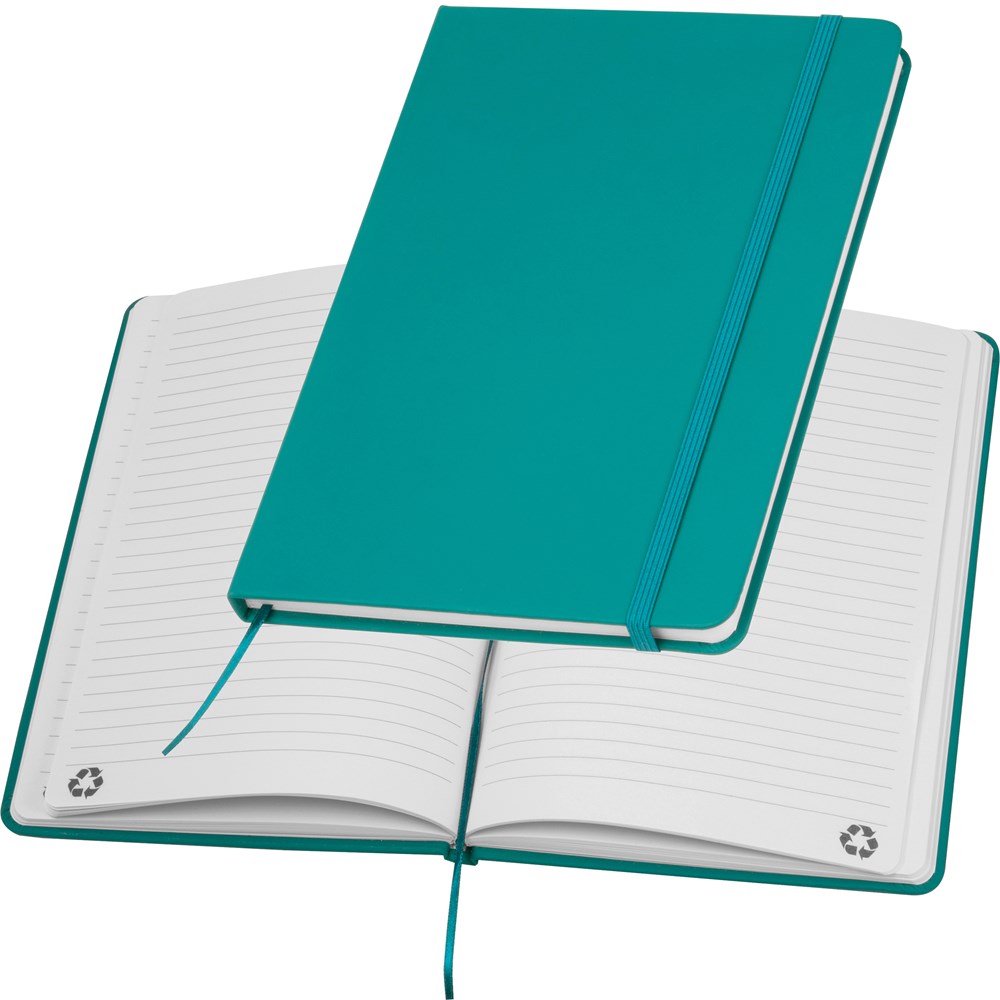 A5 notitieboekje van gerecycled papier - turquoise