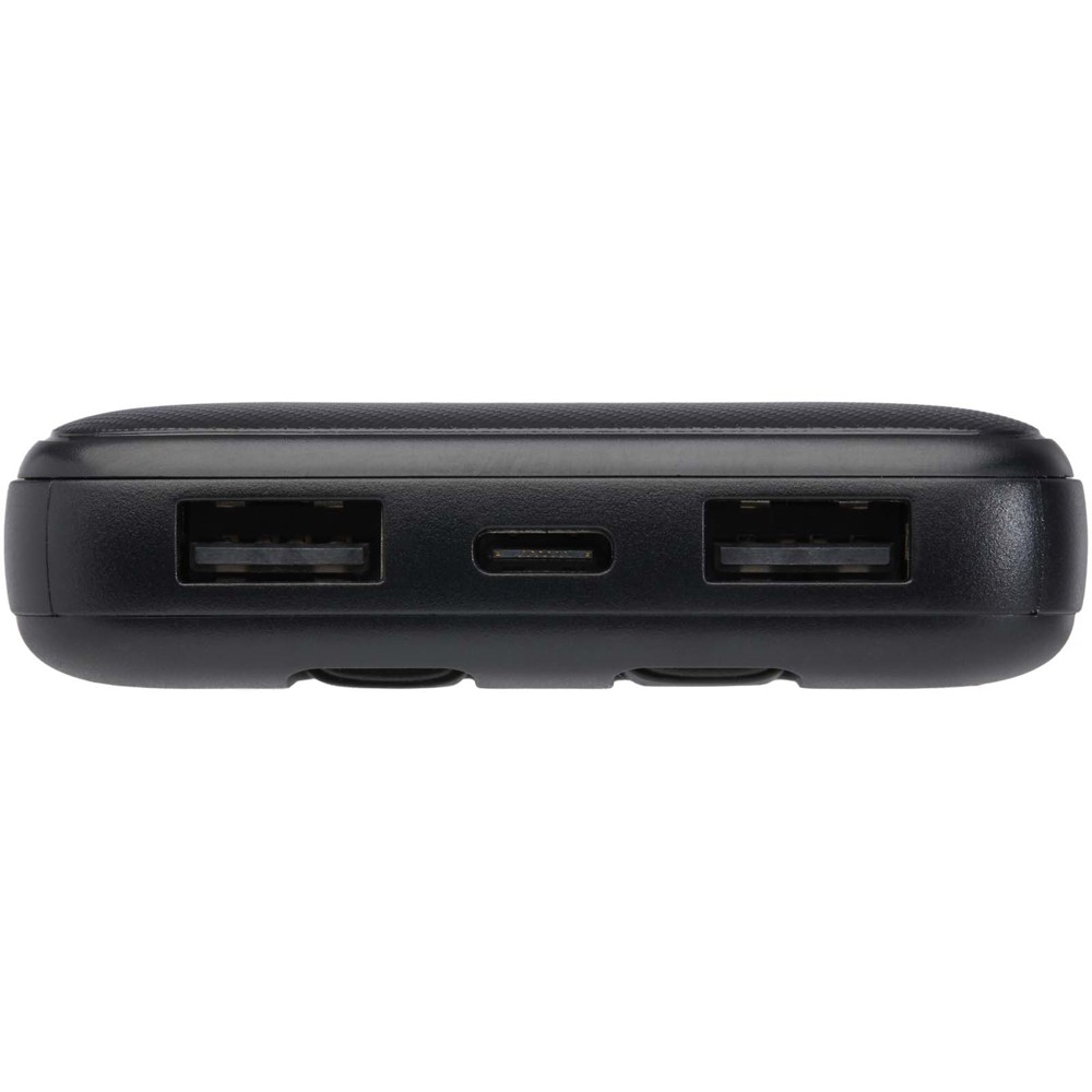 Adhil powerbank van 10.000 mAh 10 W van gerecycled plastic met 2 ingebouwde kabels