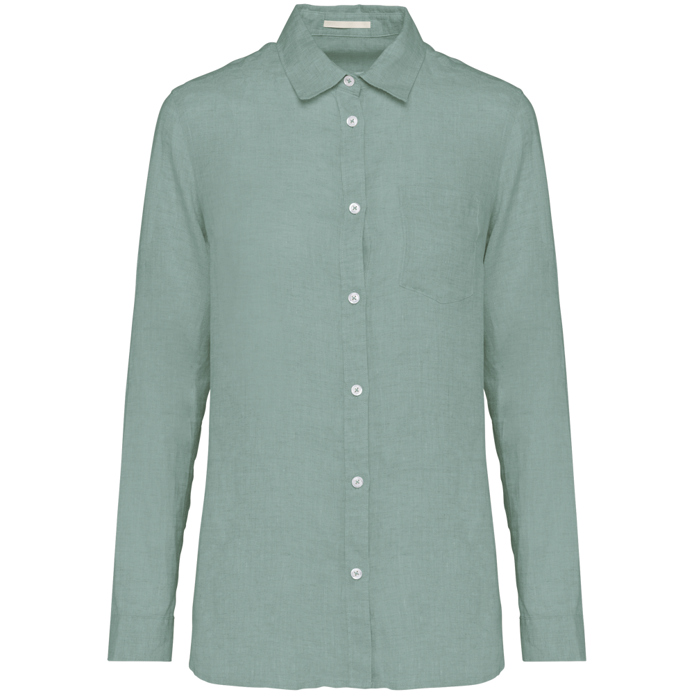 SP505 - Linnen damesblouse - Jade Green