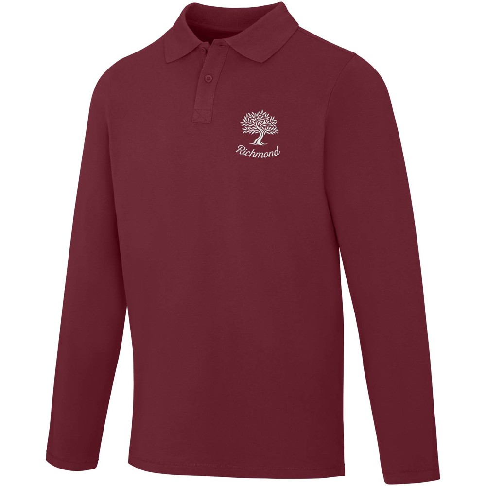 Calgary 180 g/m² herenpolo met lange mouwen
