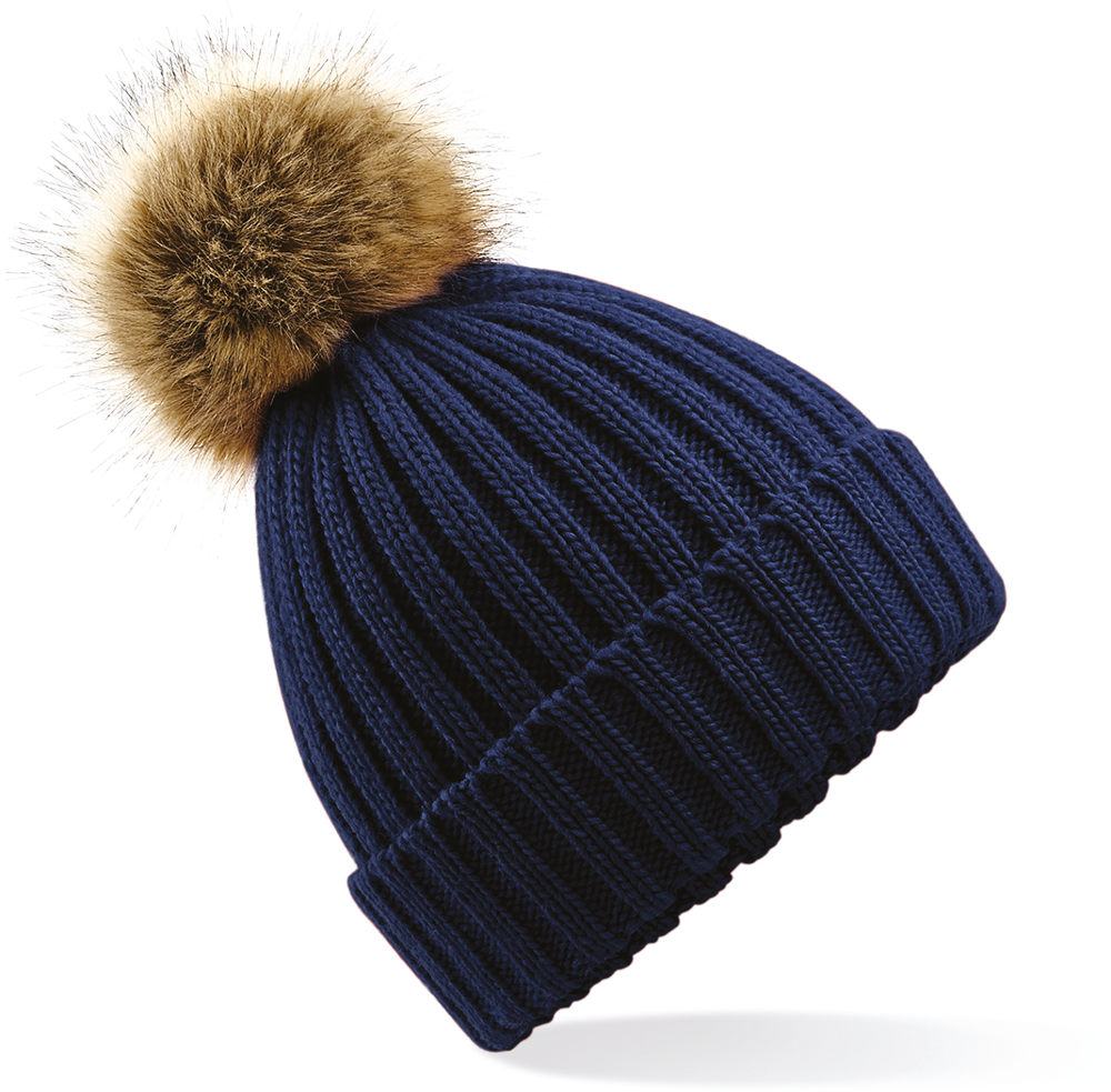 B412 - Pompon beanie - Navy
