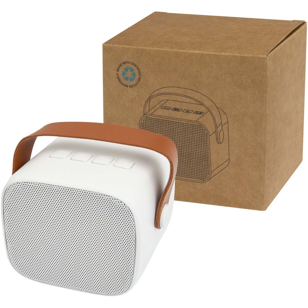 Diya 3W draadloze speaker van gerecycled plastic - Wit