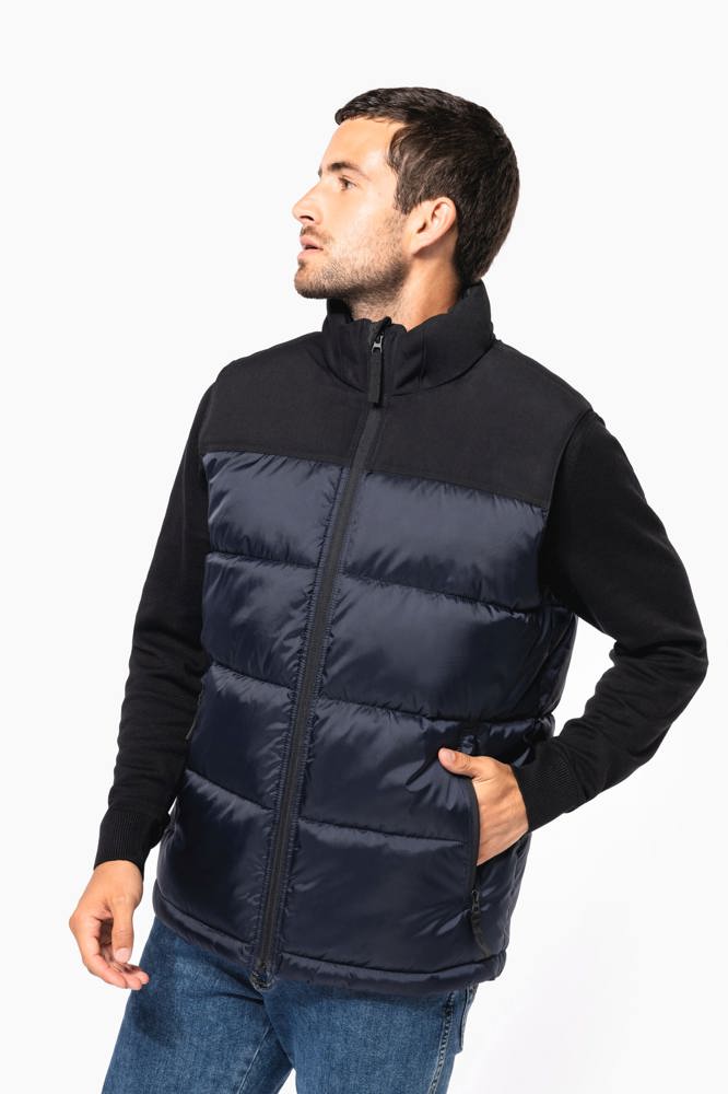 K6162 - Tweekleurige gewatteerde bodywarmer uniseks