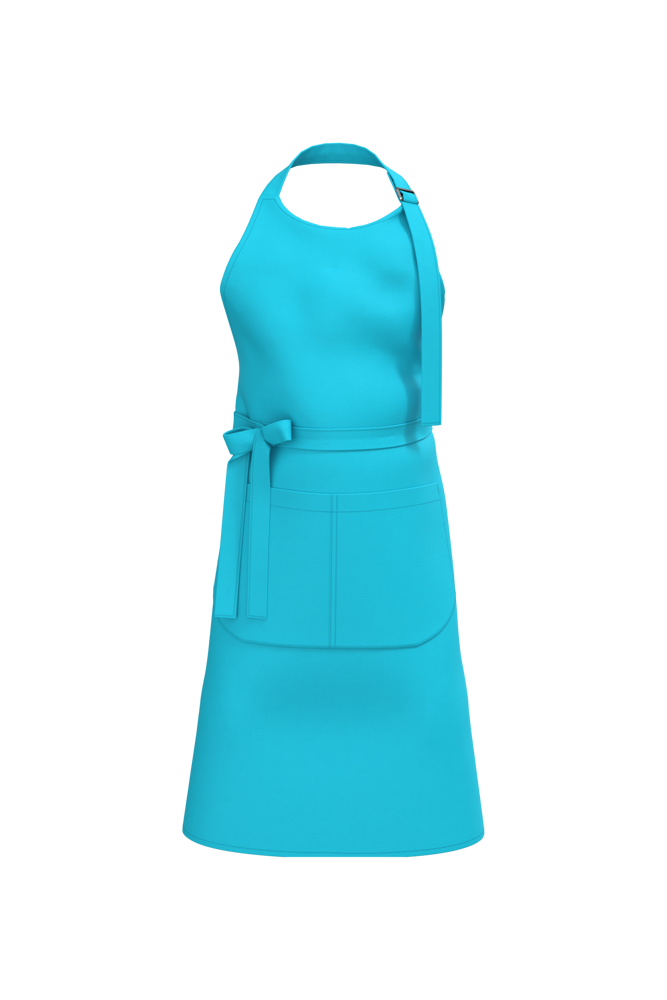 K8007 - Schort met zak van biologisch katoen - Sea Turquoise