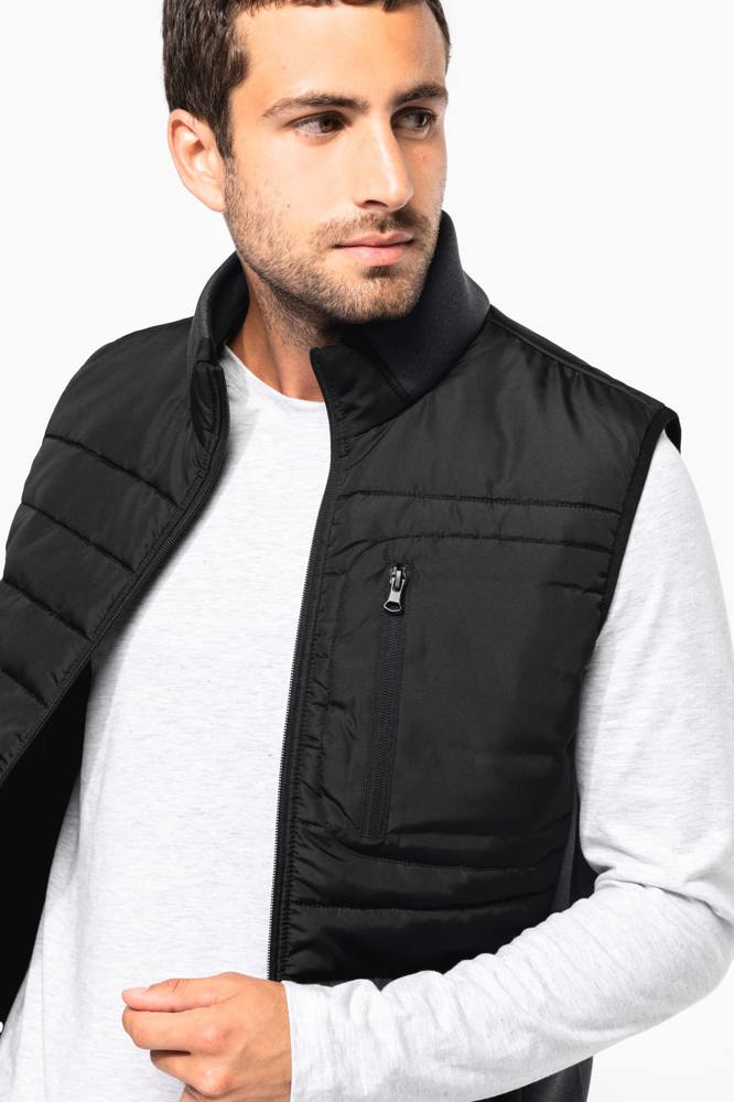 K6170 - Herenbodywarmer in twee stoffen