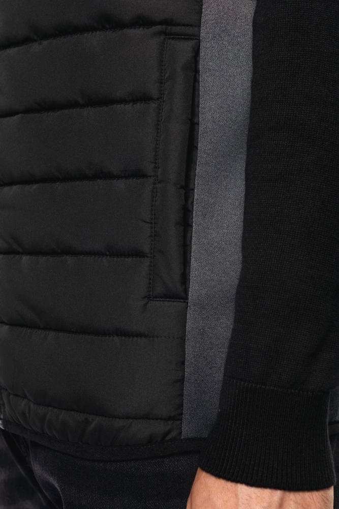 K6170 - Herenbodywarmer in twee stoffen