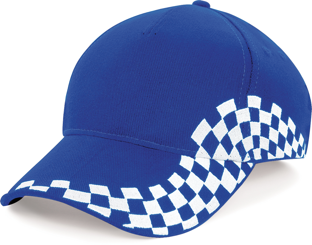 B159 - Grand Prix Cap - Bright Royal / White