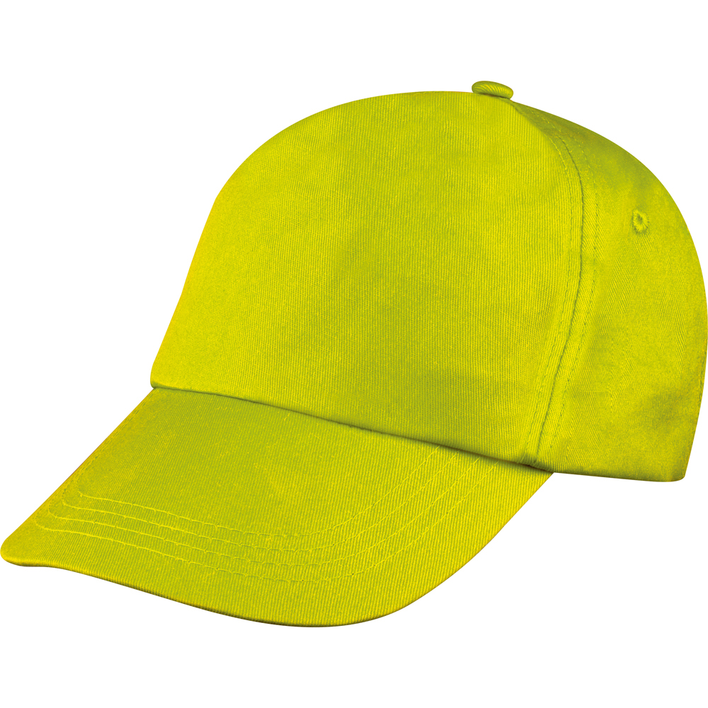 AZO-vrij katoenen baseball-cap, 5 panels - appelgroen
