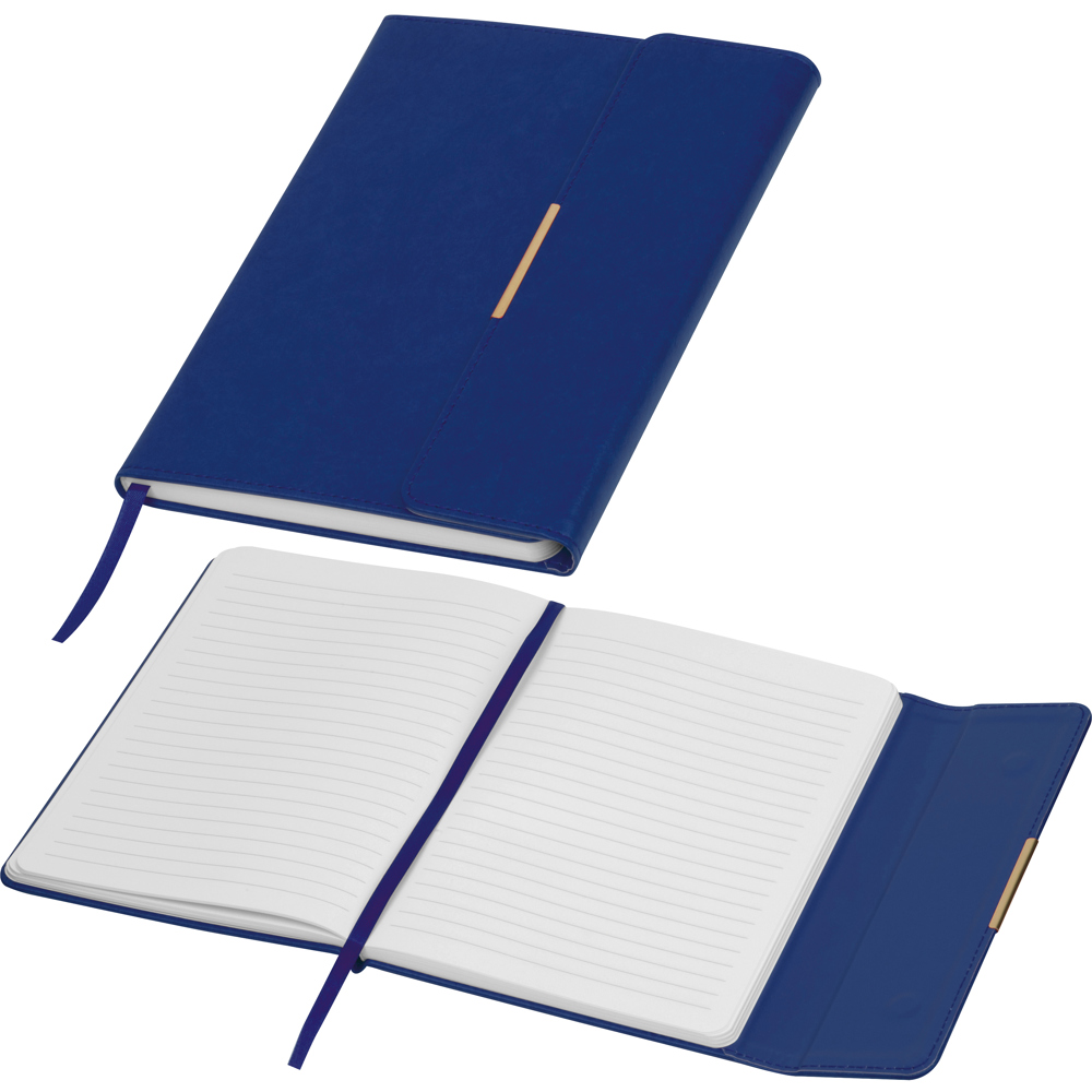 A5-notitieboekje met magnetische sluiting - Donkerblauw
