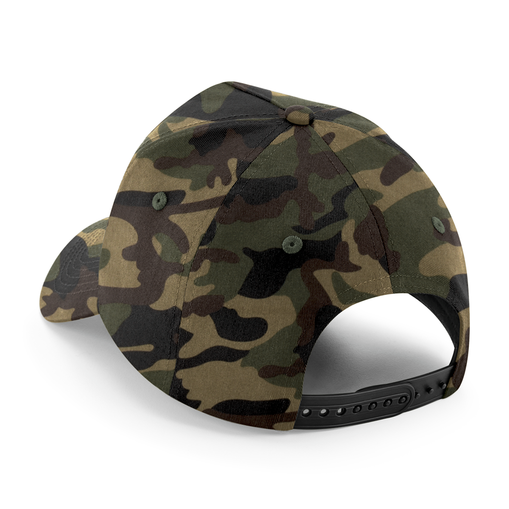 B638 - Pet met 5 panelen en afneembare patch - Jungle Camo