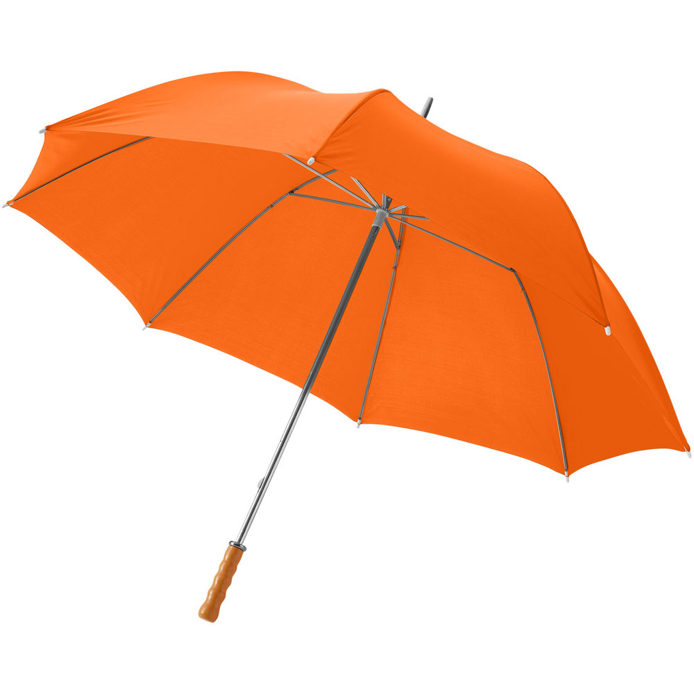 Karl 30" golfparaplu met houten handvat - Oranje