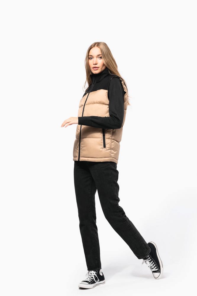 K6162 - Tweekleurige gewatteerde bodywarmer uniseks