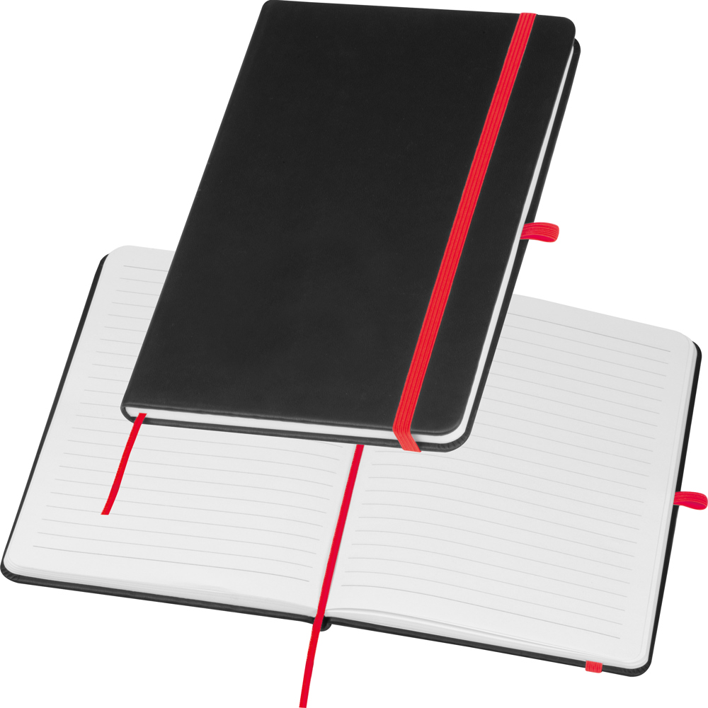 A5 Notitieboekje met gekleurde gravure - rood
