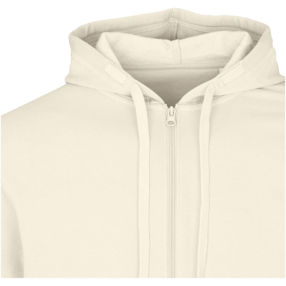 Jasper 280 g/m² unisex full-zip hoodie van OCS gerecycled organisch katoen