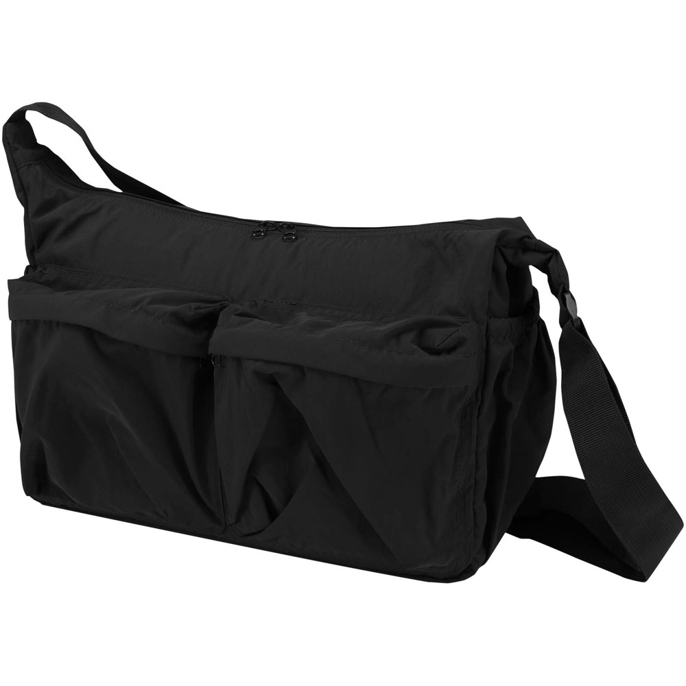 Calli 13" GRS laptoptas van gerecycled nylon - zwart