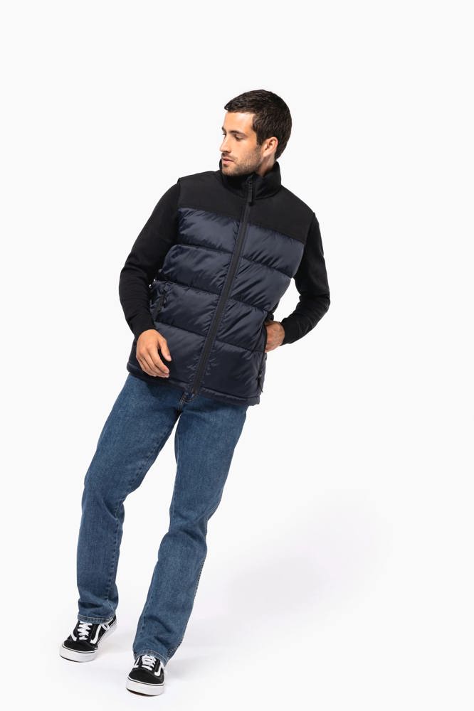 K6162 - Tweekleurige gewatteerde bodywarmer uniseks