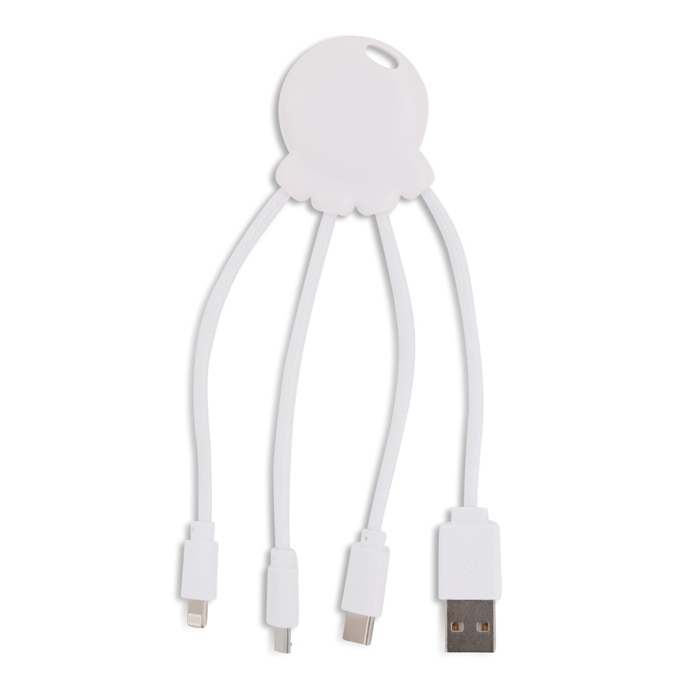 2087 | Xoopar Eco Octopus Oplaadkabel - Wit