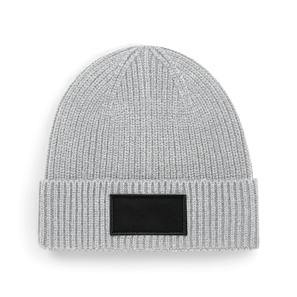 B442R - Trendy muts met patch - Light Grey / Black