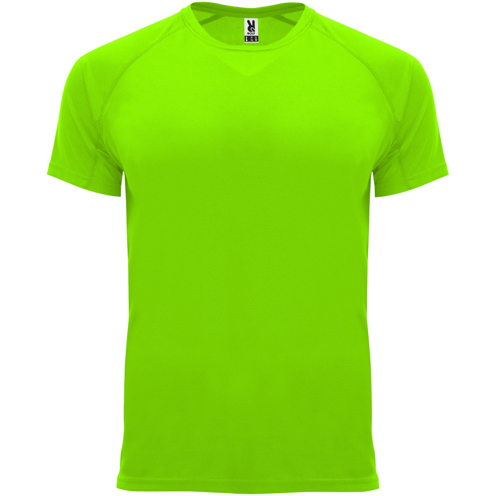 Bahrain 135 g/m² sportshirt met korte mouwen voor heren - Fluor groen