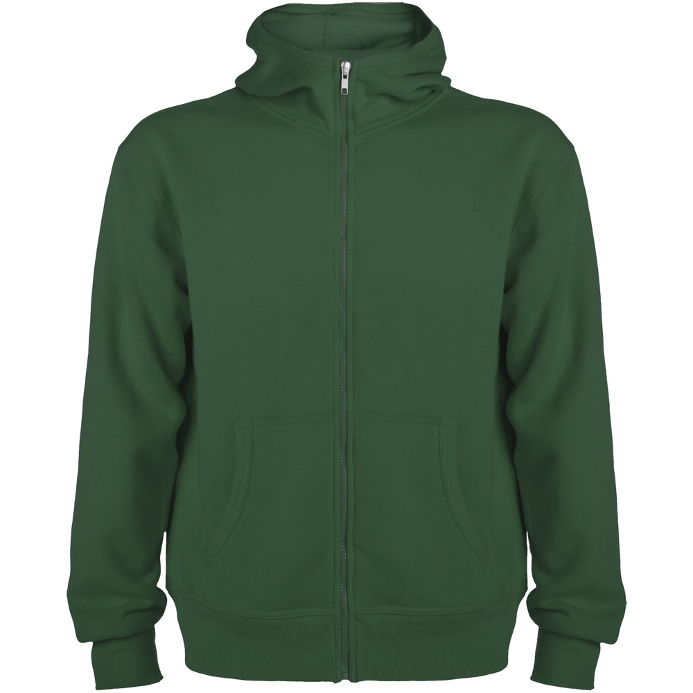 Montblanc 280 g/m² unisex hoodie met volledige rits - Flessengroen