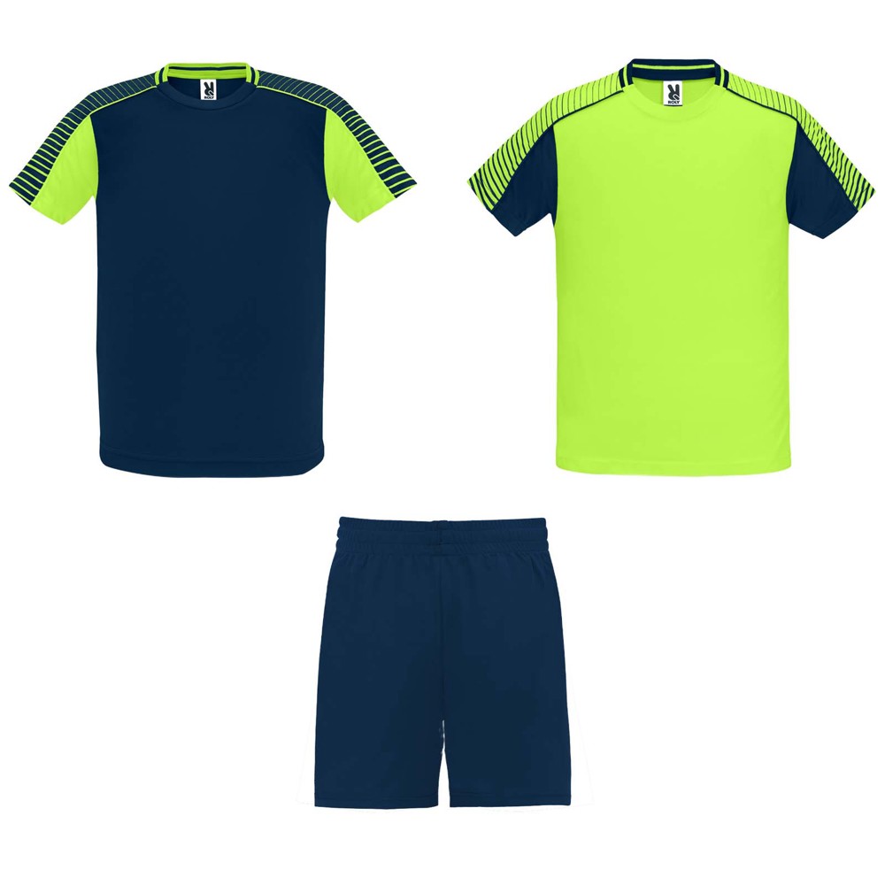Juve unisex sportset - Fluor groen, Marineblauw