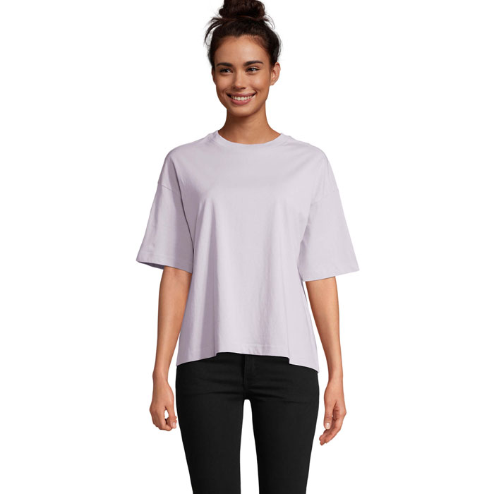 BOXY WOMEN - BOXY OVERSIZE T-SHIRT DAMES - lila
