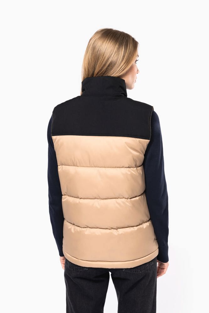 K6162 - Tweekleurige gewatteerde bodywarmer uniseks