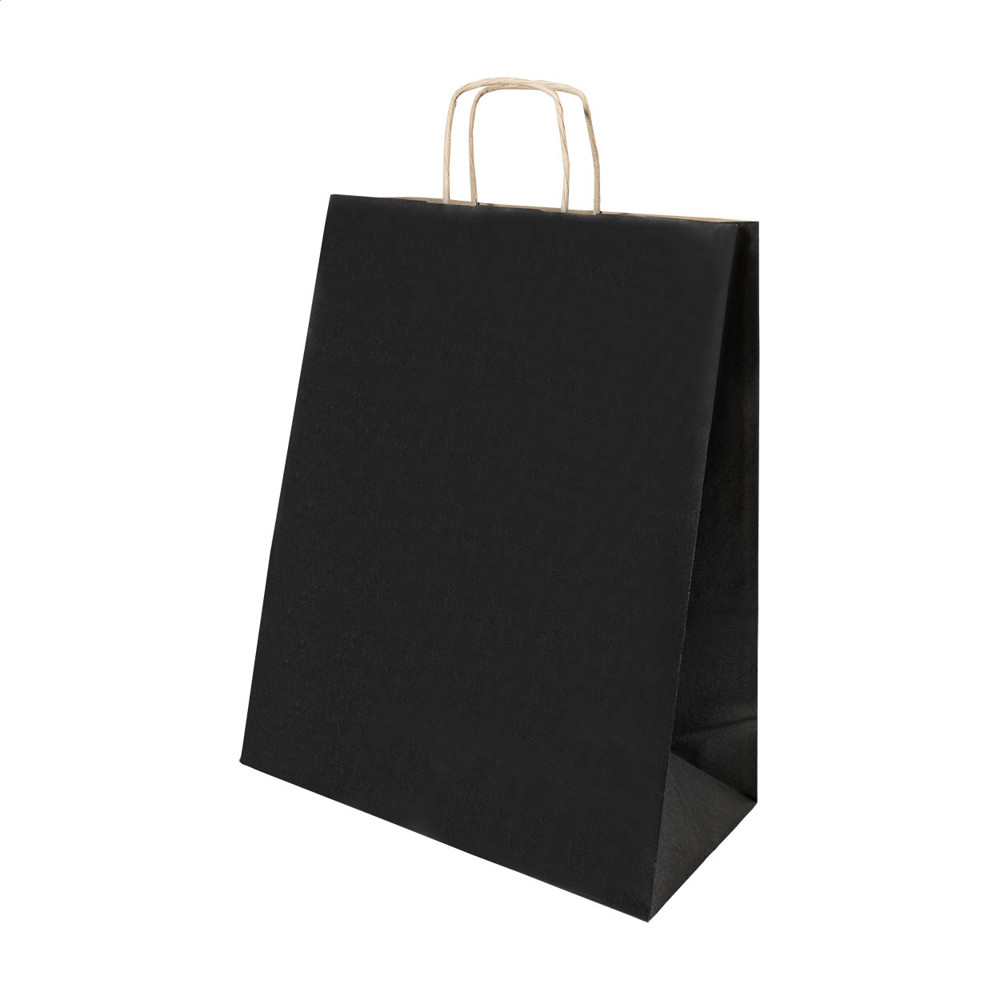 Papbag M - papieren geschenktas, medium - Zwart