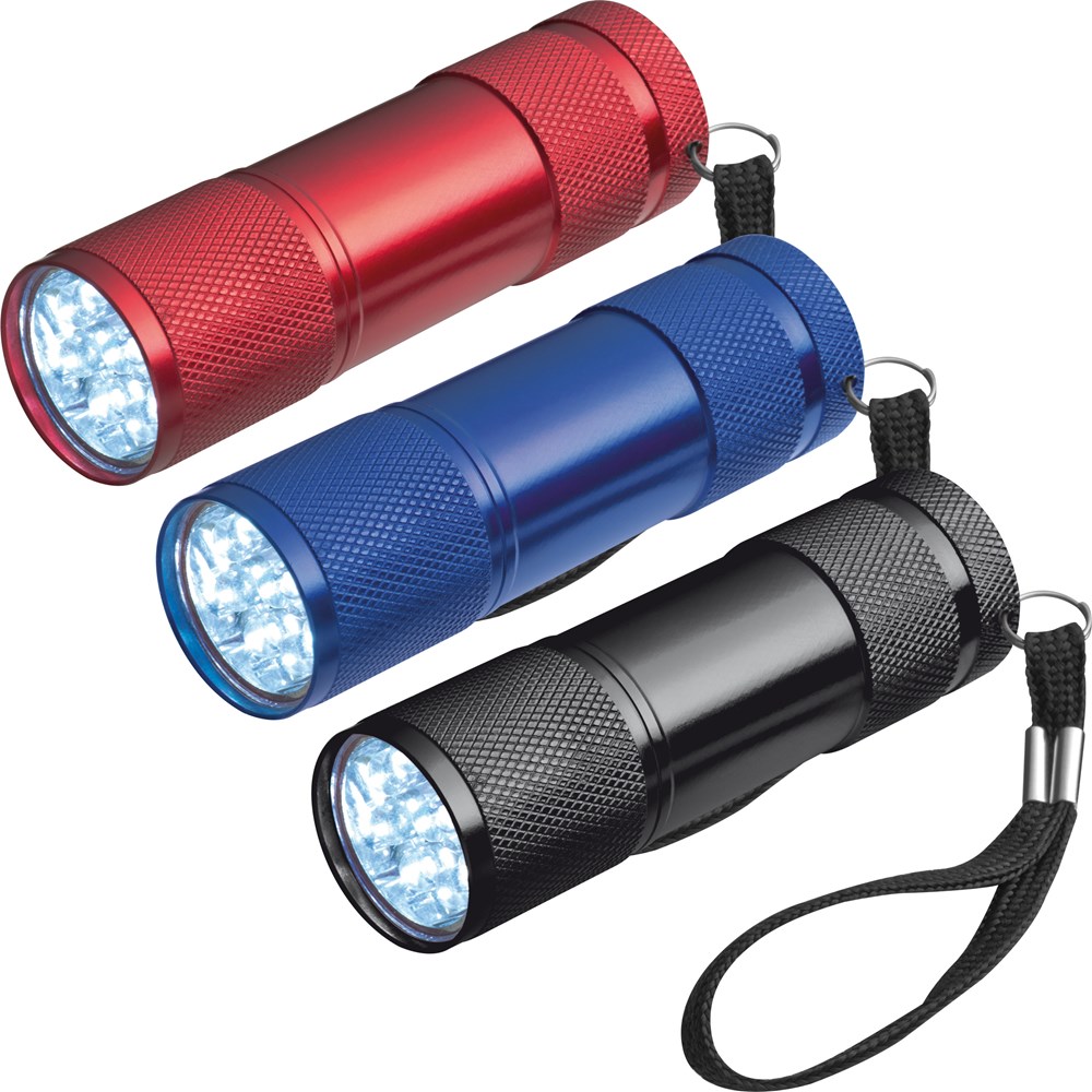 Aluminium zaklamp 9 LED