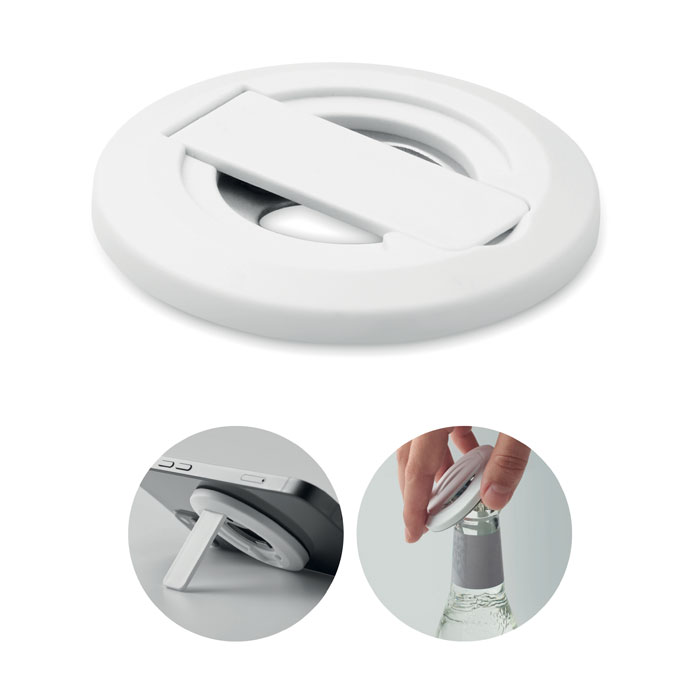 DOSENUNO - Telefoonhouder en flesopener - wit