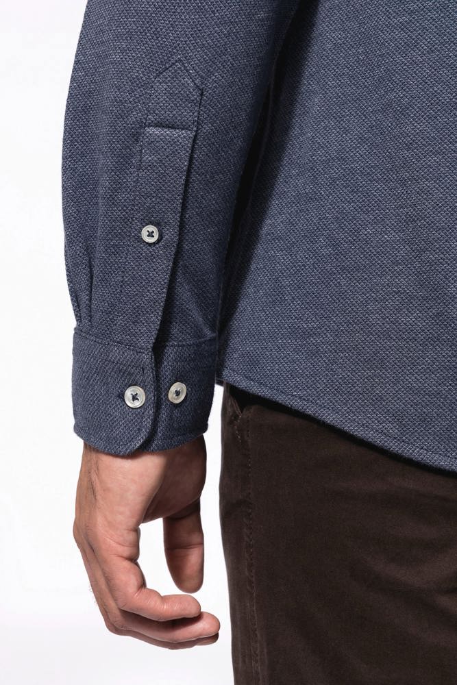 K507 - Jacquard overhemd lange mouwen