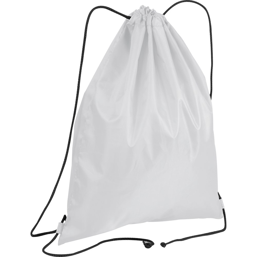 Gymbag van gerecycled polyester - Wit