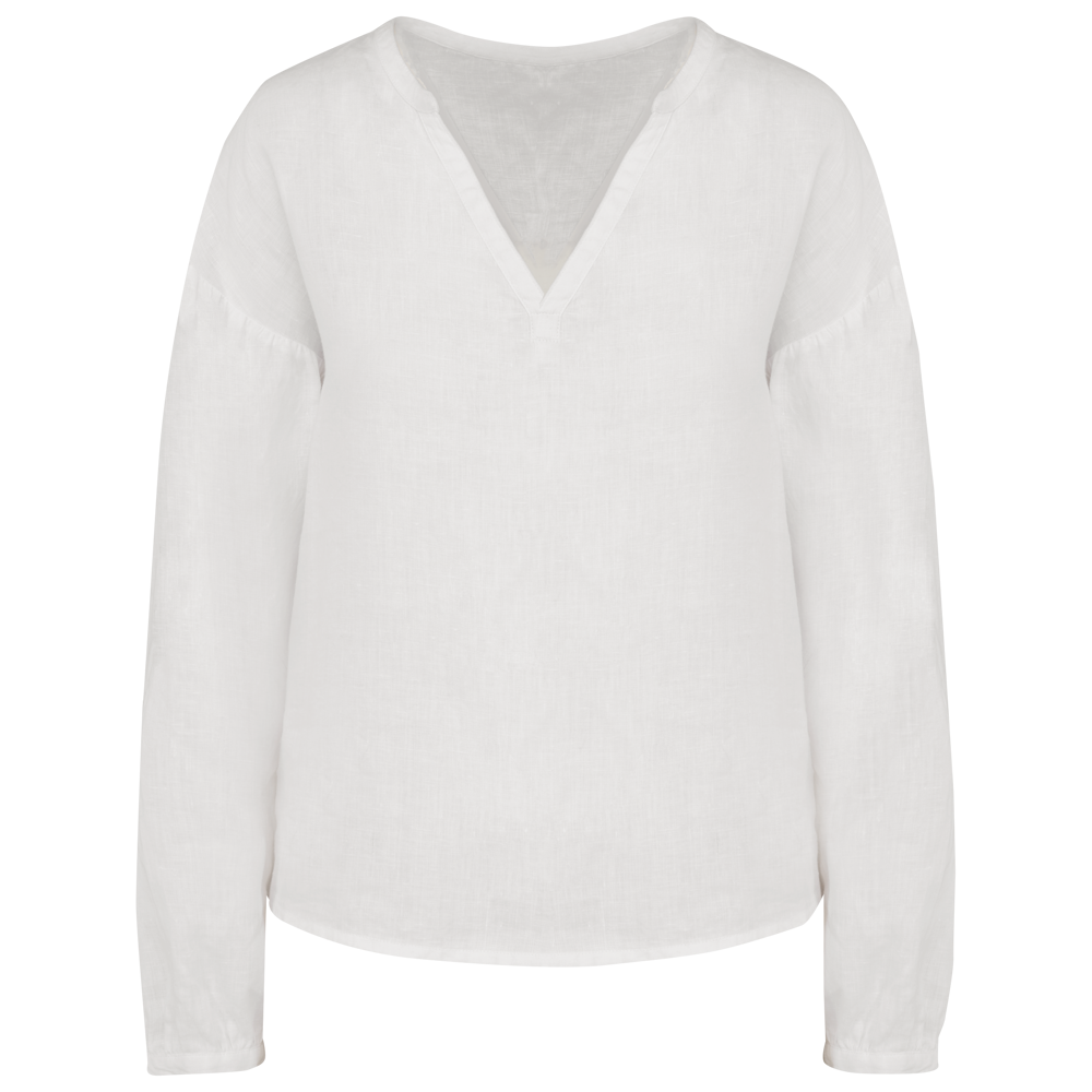 SP524 - Linnen damesblouse - White