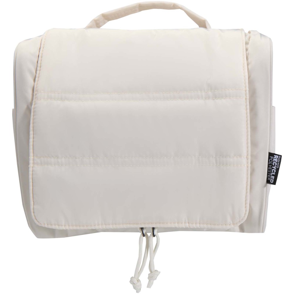 Puffer GRS gerecycleerde ophangbare canvas toilettas 8L
