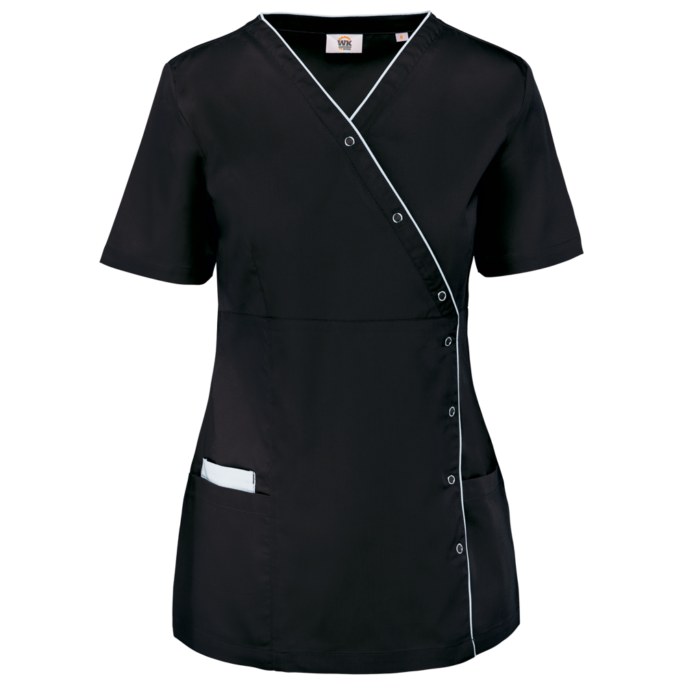 - Damesblouse in polykatoen met drukknopen