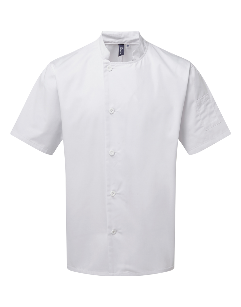 PR900 - Koksjasje met korte mouwen “Essential” - White
