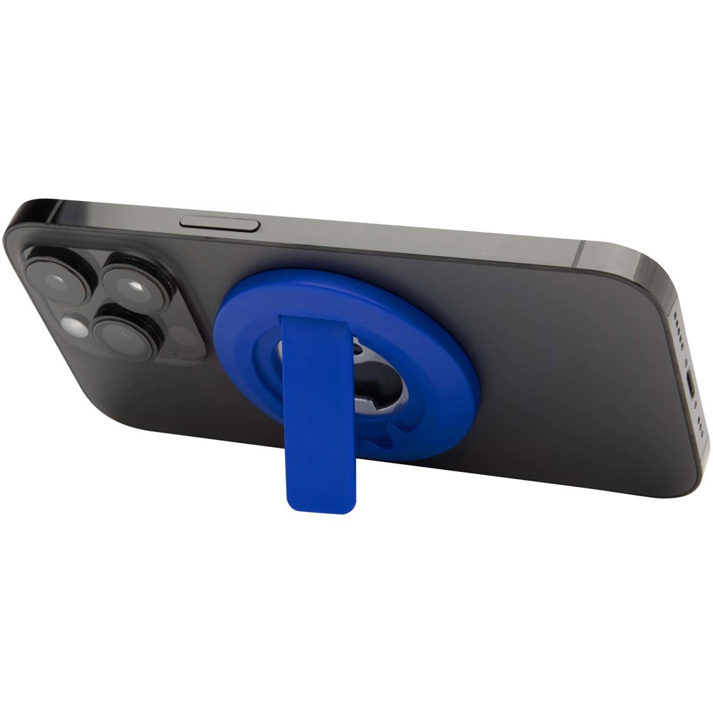 Ain magnetische telefoonstandaard van gerecycled plastic met flesopener - Koningsblauw