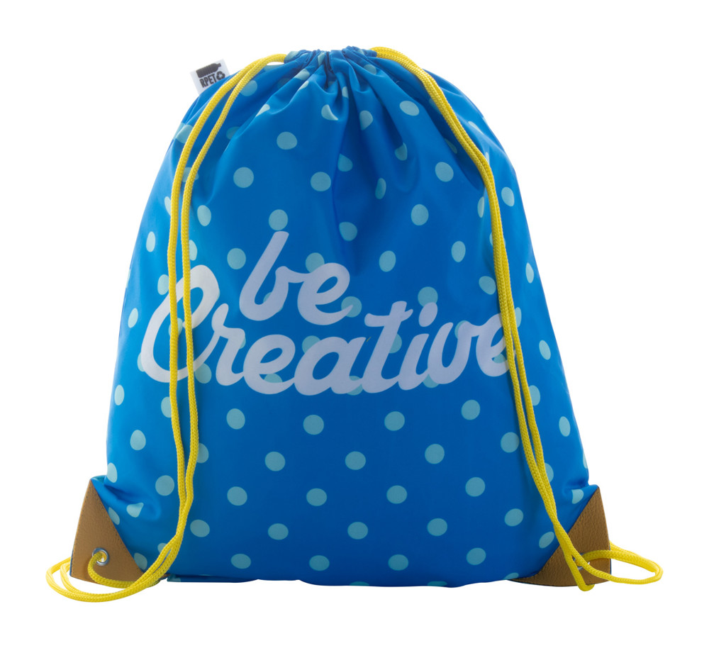 CreaDraw Plus RPET - custom made tas met trekkoordsluiting - geel/wit