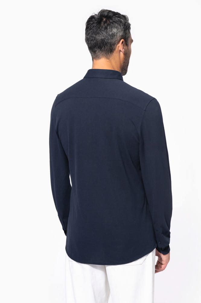 K508 - Piqué overhemd lange mouwen