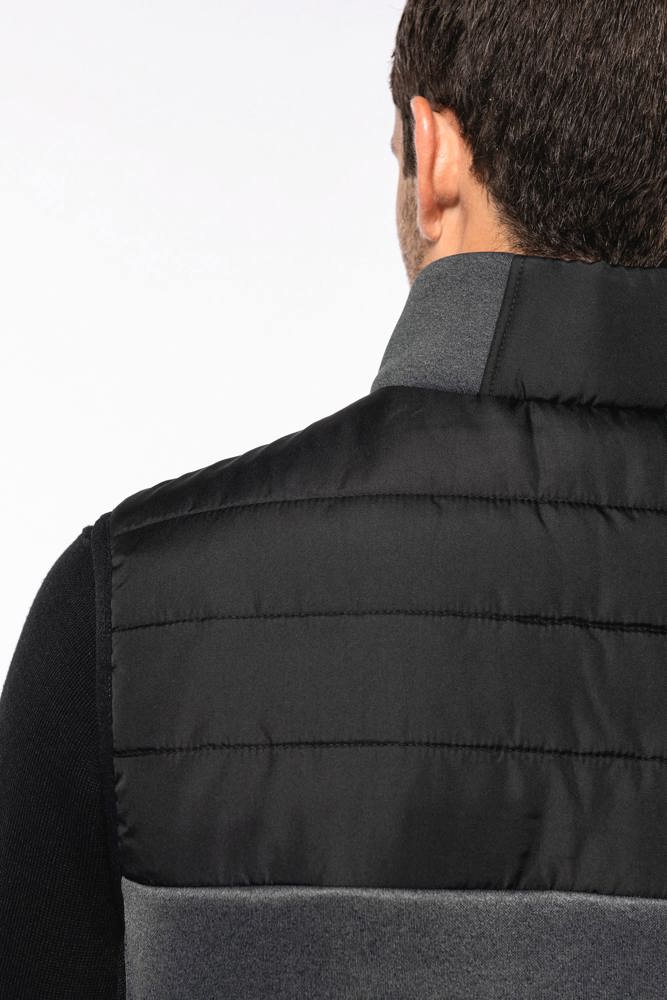 K6170 - Herenbodywarmer in twee stoffen