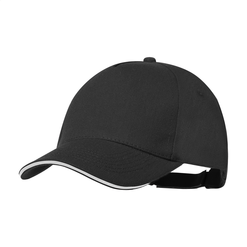 Aaron - RPET-baseball cap - Zwart